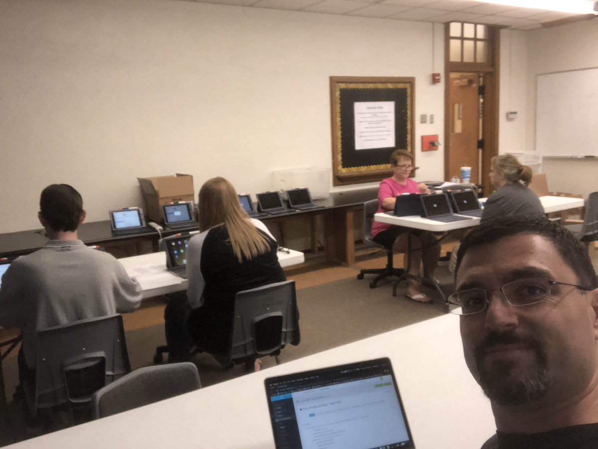 giubbaletto's tweet photo. Getting iPads ready for our new 6th graders #cisdawesome https://t.co/gAPDL51JTr
