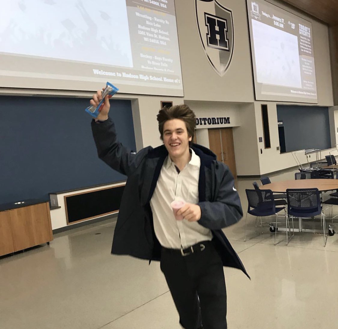2019Creatures's tweet photo. Congrats to @hanson_peyton and Henry Seisler, your 2020 Bleacher Creature Captains!!!!! #radiernation #traditionsneverdie https://t.co/Kt3V8nqzSQ
