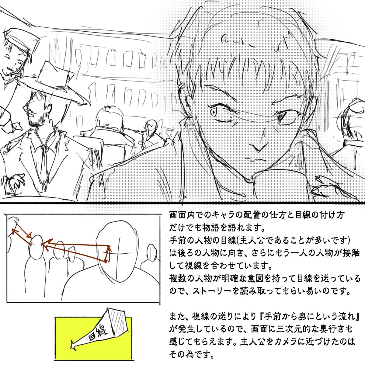 その② 「人物配置でストーリーを伝える 