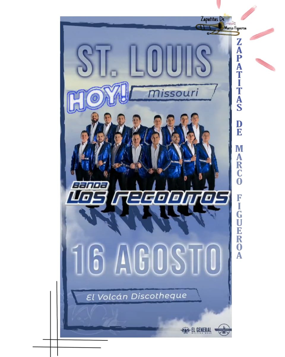 ShuallyCompeean's tweet photo. Hoy 16 de Agosto🙌🏻 no te pierdas de el gran tour con @BANDARECODITOSS 💚🎉 en ST. LOUIS MISSOURI🎶 El Volcán Discotheque💃
 
#ZDMF👢♥
#YSonLosRecoditosMija
#DiscoPerfecta 💿
@ZapatitasdeMF
@SoyElFigueroa https://t.co/cs4MVvuOwV