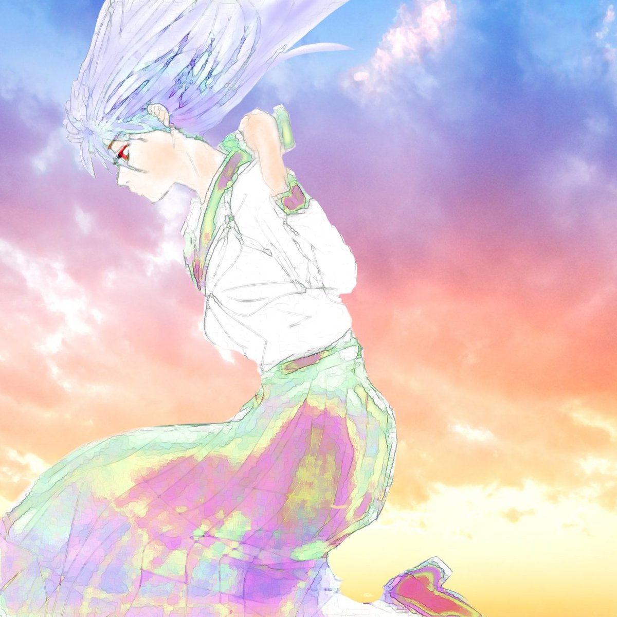 絲音 Twitterissa 夕暮れた色 空を飛んで このまま大気さえ飛び出して 真下 次第に小さくなってくのは 君の居た街だ Image Song ヨルシカ 靴の花火 再掲 創拡 好きな曲のフレーズをイラスト付きで載せる 落書き 一日一絵 ヨルシカ 靴の花火 落書き