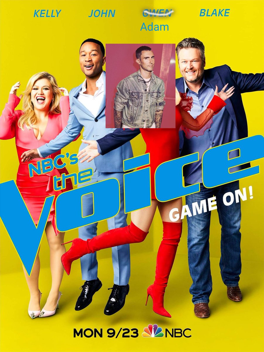 K_c302's tweet photo. @NBCTheVoice @nbc Not without @adamlevine !!! https://t.co/YY8pvefgzT