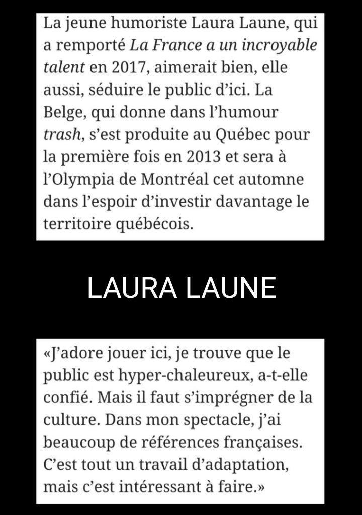 DarkSmileFans's tweet photo. Que se passe-t-il du côté du @comedieha 🤔 Voici un petit article sympatoche du @JdeQuebec sur @eric_antoine @lauralaune @Michelboujenah et #thomaswiesel Ça à l'air de bien se passer 😉
Article entier ⬇️
https://t.co/q7QAiGFLCE
#festival #humour #canada https://t.co/gw1kU4V0Xa