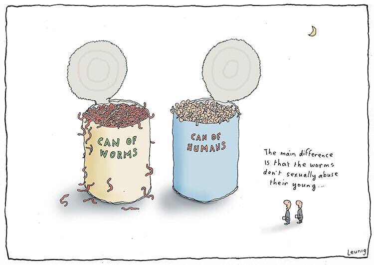 susan0816's tweet photo. In relation to the George Pell case Leunig captures child sexual abuse simply! https://t.co/z75oV0E0zc