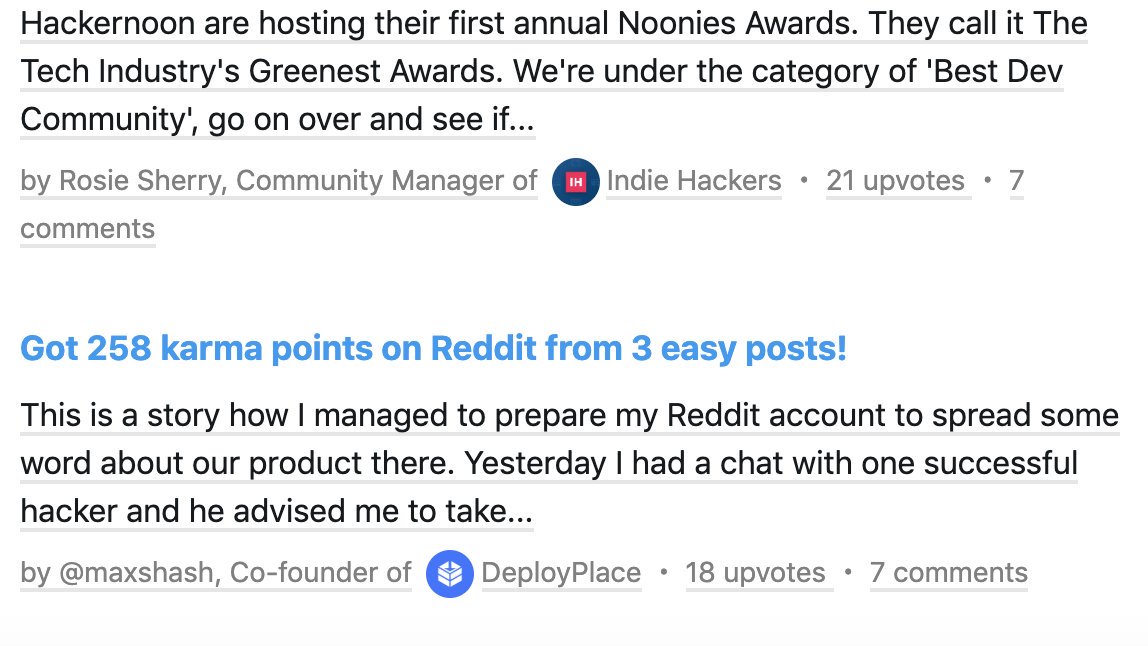 Three days in a row we are in TOP publications of @indiehackers 
Thank you @indiehackers for the support! Thanks to all community that motivates us to keep moving!

#deployment #deploy #java #kotlin #tech #indiehackers #producthunt #startup #clojure #scala #react