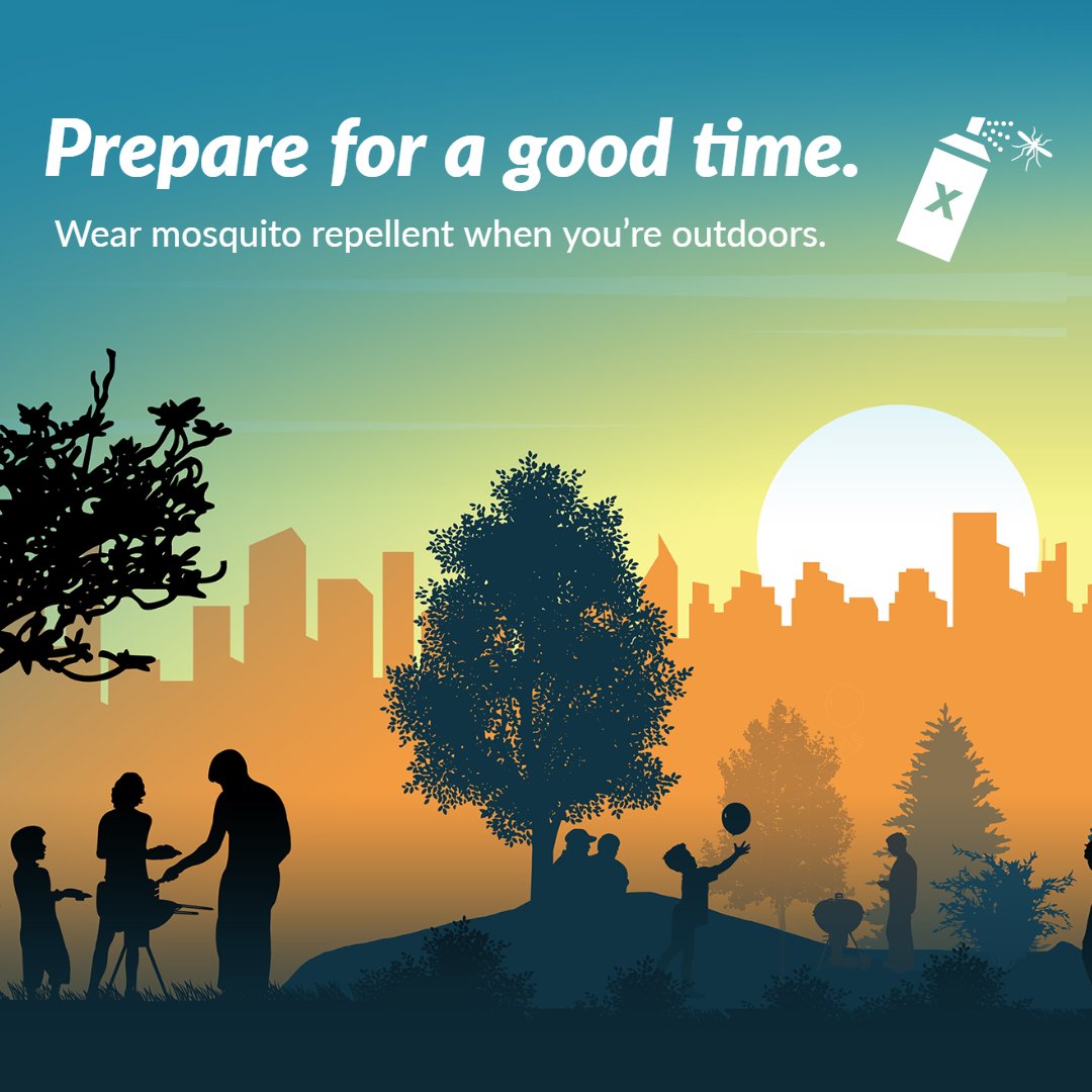 lapublichealth's tweet photo. LA’s great outdoors are beautiful to explore. Don’t let mosquitoes ruin it. Prepare for a good time by wearing mosquito repellent. Use spray, wipes or lotion- whichever works for you. #NotJustABite https://t.co/8mCEUAmxZl