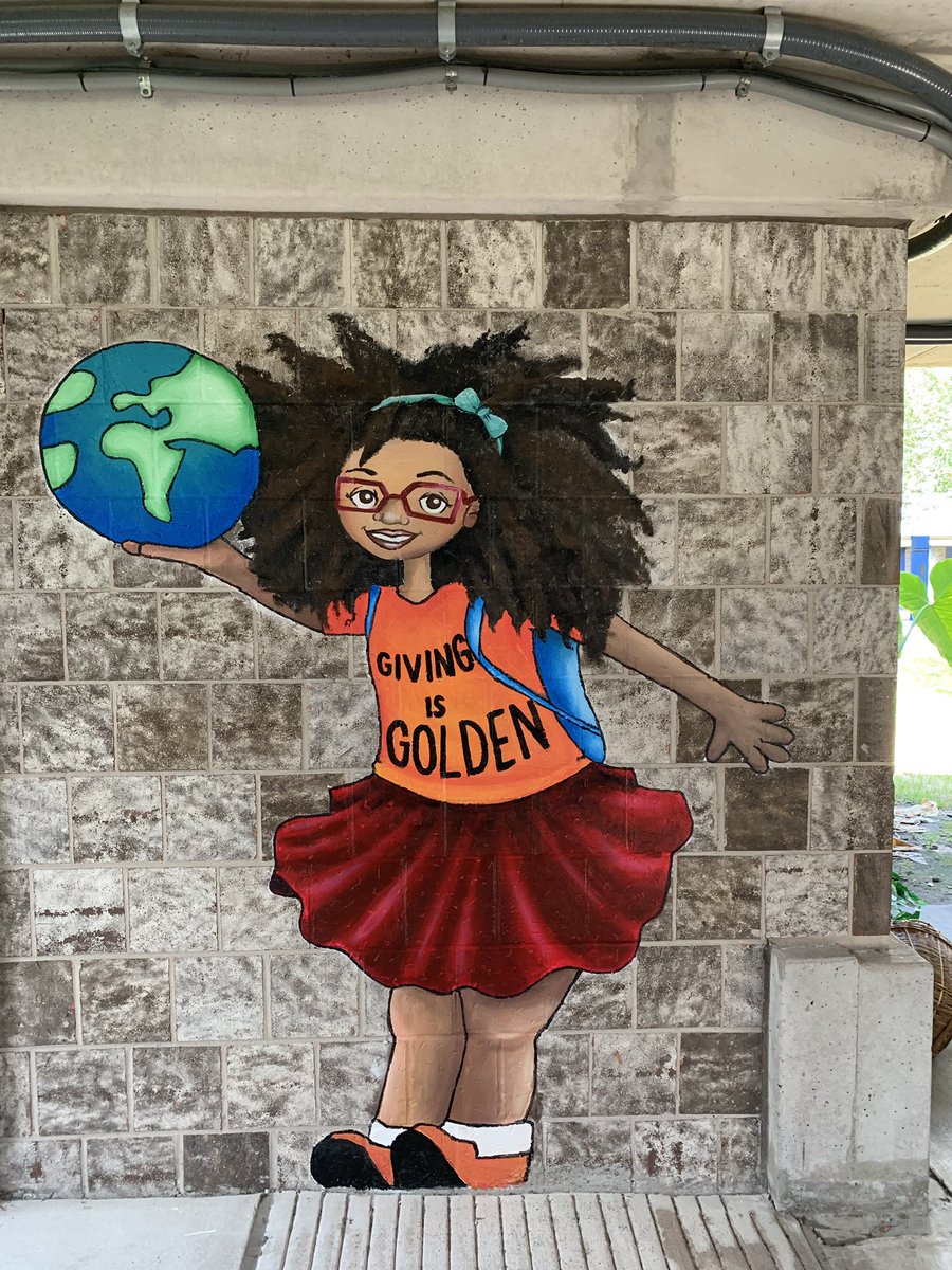 TBradleyMurals's tweet photo. Finished up @PetersenHISD today!!! Love the new character June Peters and of course Pete the Cat! Thank you @DanitraArredon1 for being so patient with us in this heat wave!! https://t.co/SHw9SpjTp3