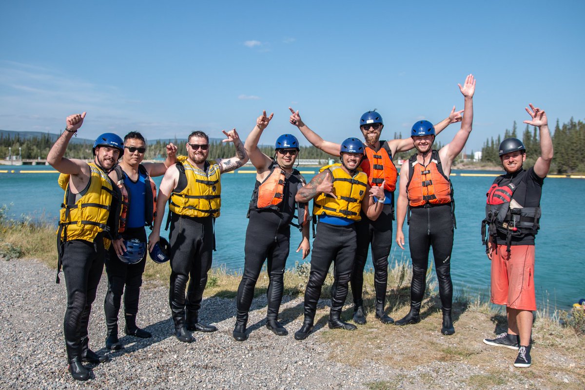 southcalgarykia's tweet photo. South Trail Kia, white water rafting as they celebrate a great month. https://t.co/7ox71xIc5J