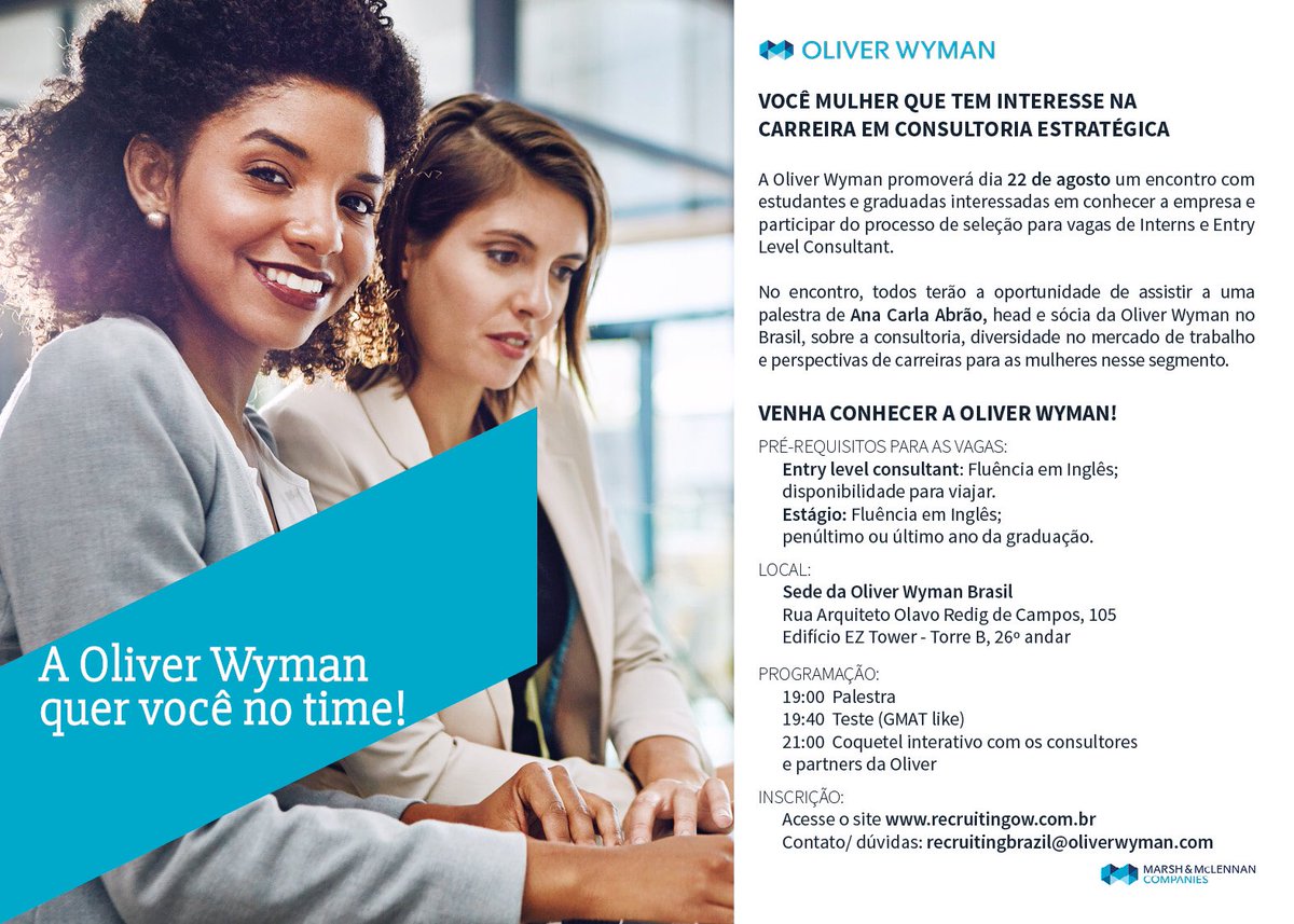 anacarla_abrao's tweet photo. Estamos recrutando! E queremos aumentar a participação feminina no nosso time! Venha!👇🏻👇🏻👇🏻 #OWBrazil https://t.co/P8uwFeiMpI