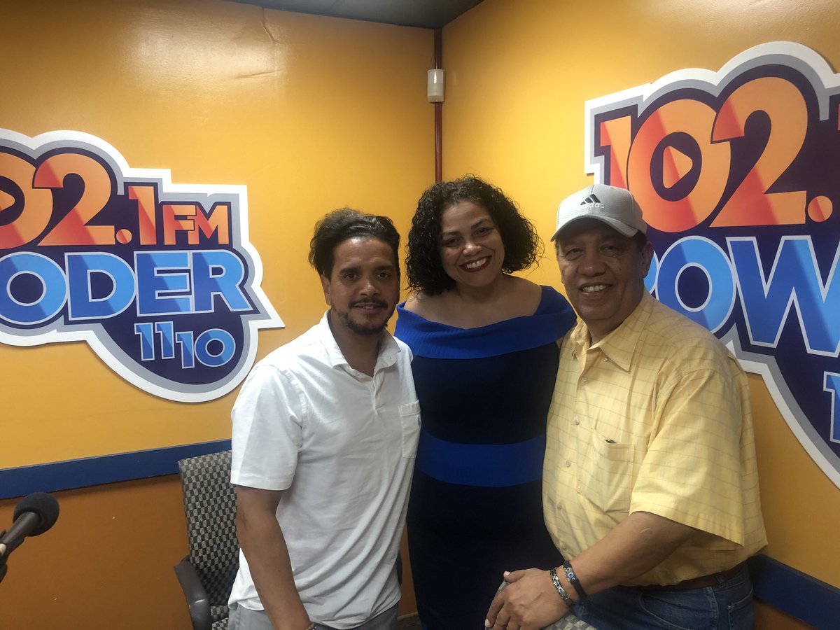Back2Ri's tweet photo. Looking forward to our 20th Back to School Celebration tomorrow! Making the rounds promoting the event! Gracias al equipo de @poder1110 siempre apoyando! @NHPRIHealth @SodexoGroup @liveunitedri @CVSinAction @CoxComm @Doris_DLS https://t.co/Z2mqo8sROY