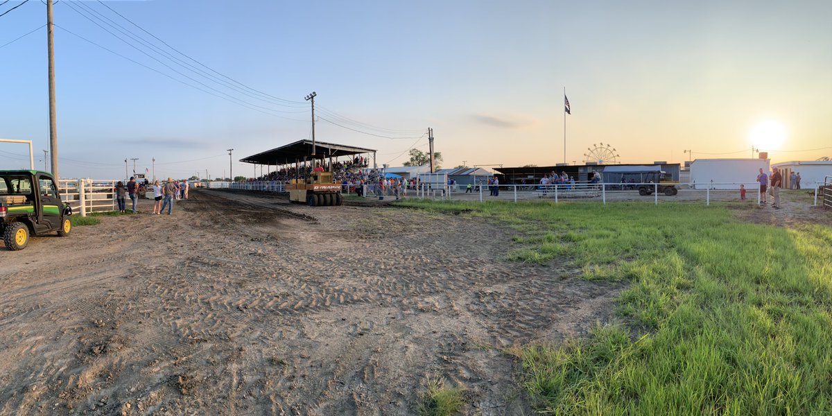 Tractor pull is about to start! Come get a good seat because these stands are packed!