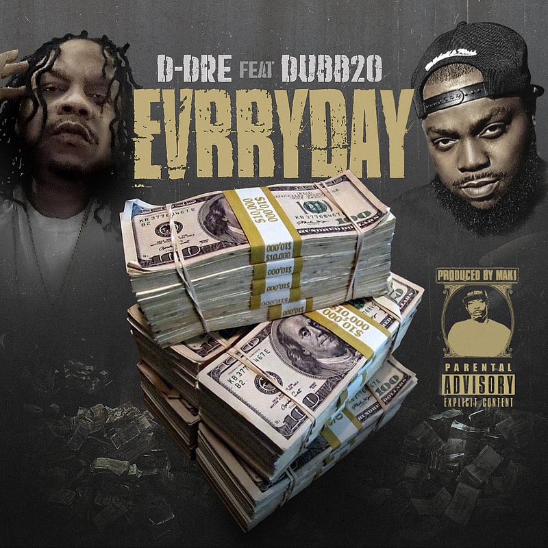 DubbTwoZero's tweet image. #newsingle @ddre_thegiant ft @dubb20 “Evrryday” music.apple.com/us/album/evrry… produced by @maki_sounddope #barshotz #2gm #thear #themob