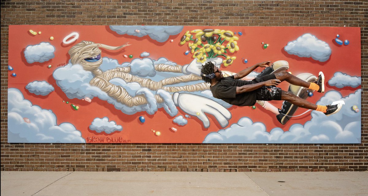 BlueTheGreat's tweet photo. “Here and There” 24x8ft. 🤗🤗🤗 https://t.co/JWfuuR42NG