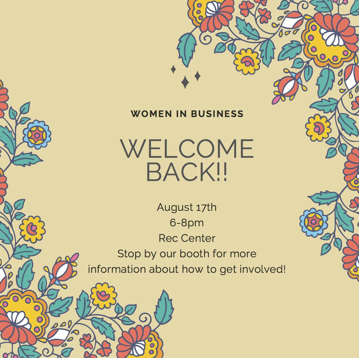 BSU_WiB's tweet photo. Welcome back everyone!! We’re so excited to kick off a new year of WIB! For more information about upcoming events or how to get involved come see us at the activity fair tomorrow from 6-8pm! https://t.co/o0hZbxlJYZ