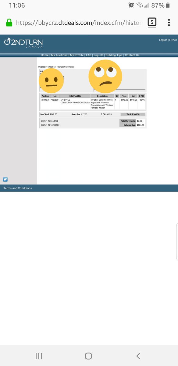 brandon_mc12's tweet photo. @hockeyfanatic20 @2ndTurn Thx for the quick response. Did you deal only with @2ndturn? So far they are refusing to honour my original invoice and are trying to get me to go away with a $25 credit https://t.co/wxzFSo9SZK