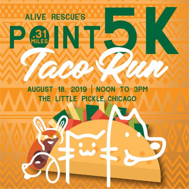 MargoLStrebig's tweet photo. Join me at @aliverescue's #SundayFunday POINT 5 K taco run! Visit my fundraising page to help support this wonderful organization: https://t.co/y55q0ZHEcN https://t.co/dU5gYEcIPo