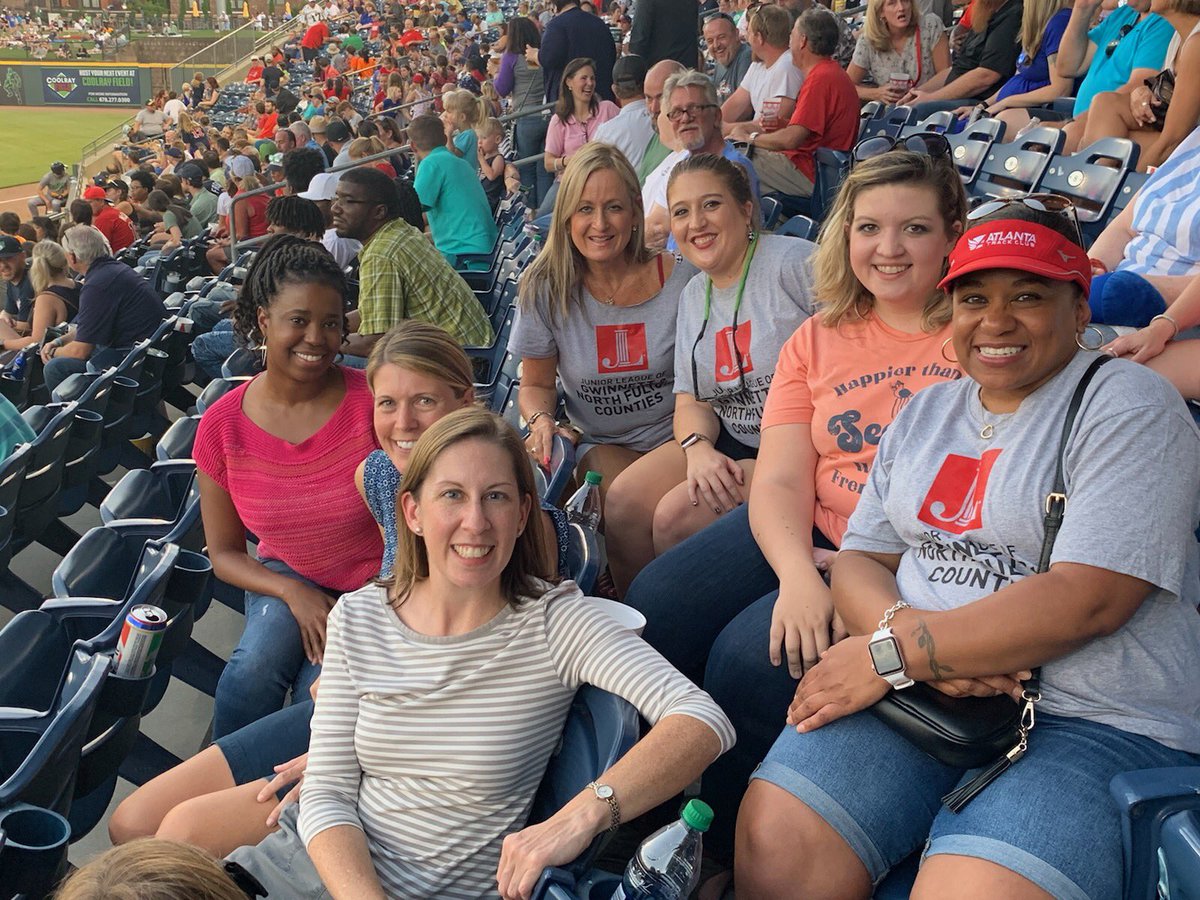 JLGNF_Pres's tweet photo. JLGNF night at the Gwinnett Stripers game! Thanks to the @GoStripers for a fun game and a great fundraising opportunity! #jlgnf https://t.co/uop7dEJGF5