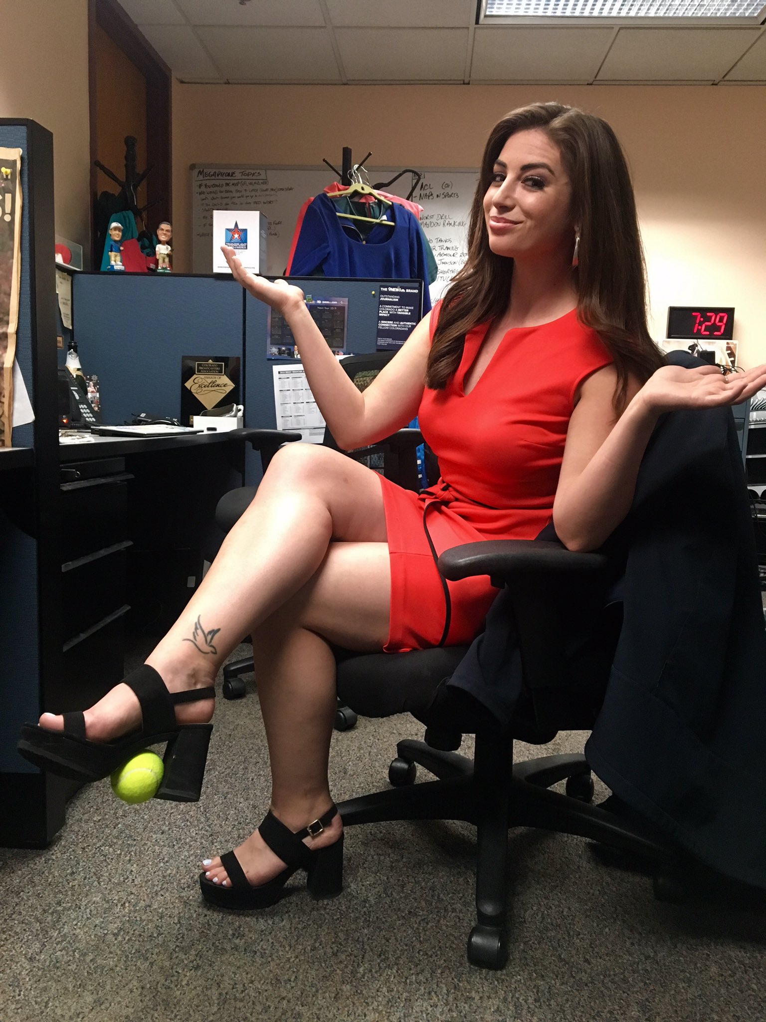 Cealey Godwin On Twitter Where S The Weirdest Place You Ve Found A Tennis Ball I Think Stuck In A Heel Tops The List 9sports Tennis