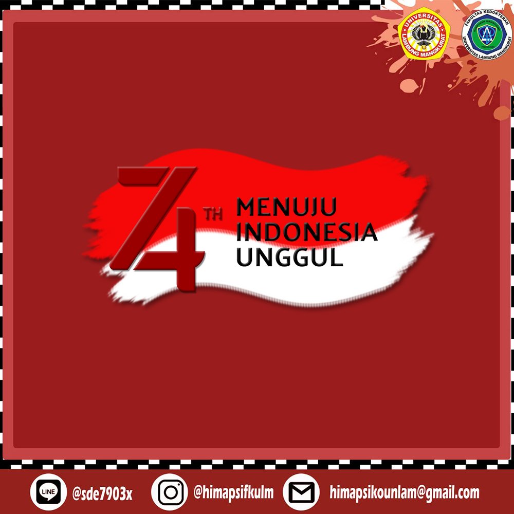 himapsifkulm's tweet photo. [HARI KEMERDEKAAN REPUBLIK INDONESIA KE-74]

“Negara Republik Indonesia ini bukanlah milik sesuatu golongan, sesuatu agama, bukan milik sesuatu suku, bukan milik sesuatu golongan adat-istiadat, tetapi milik kita semua dari Sabang sampai Merauke (Ir. Soekarno)" https://t.co/pJtx0EbHnd