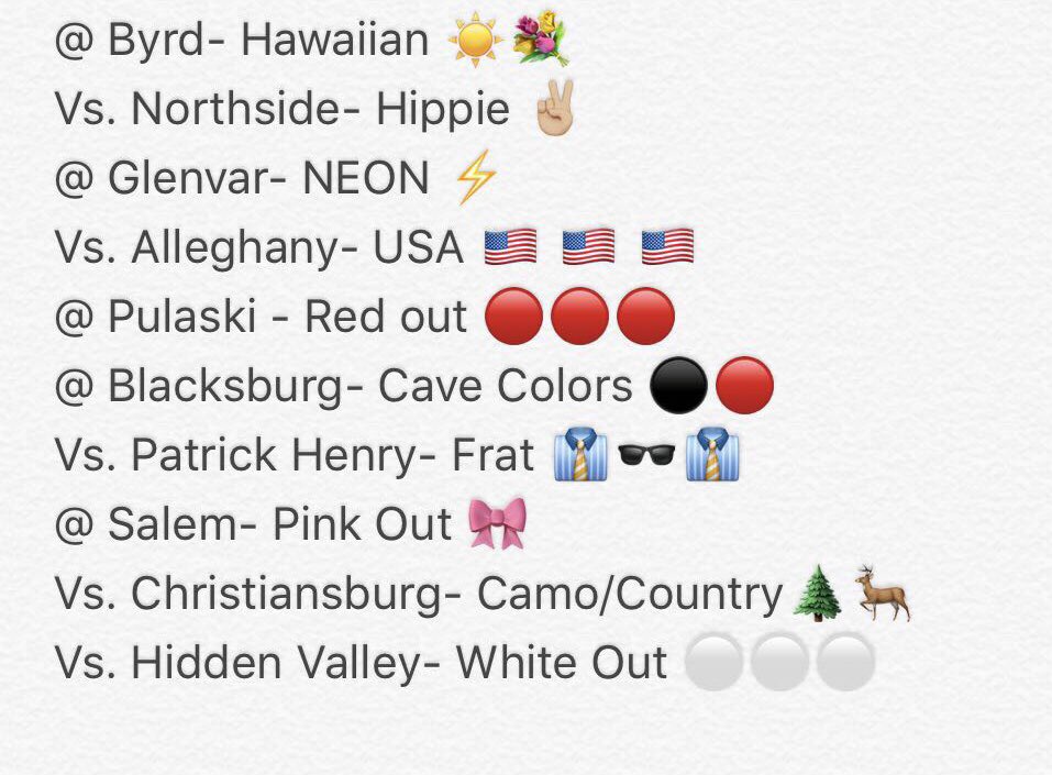 CSHS_Castle's tweet photo. HERE ARE YOUR THEMES FOR THE 2019 FOOTBALL SEASON‼️ LETS SHOW OUT AND HAVE A GREAT YEAR🔴⚫️ #CGOD https://t.co/TEn4ZZQPiE