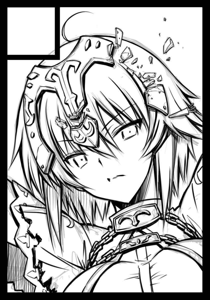 C97用サークルカットようやく線画まで出来た。
今日中に完成する・・かな?
ジャンヌオルタ本予定です。 