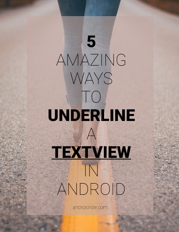 AndroidRide's tweet image. 5 Amazing Ways To Underline A TextView In Android
androidride.com/underline-a-te…
#android #TextView #underline