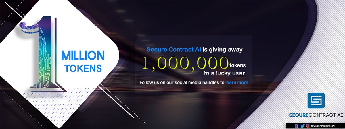 securecontract's tweet image. 1,000,000 tokens, up for grabs so a luck user. All you have to do is follow us on all our social media platforms, like our posts, comment, retweet and share in other to win.
#promo #giveaway #ARSBUR #securecontracrai #cryptocurrency