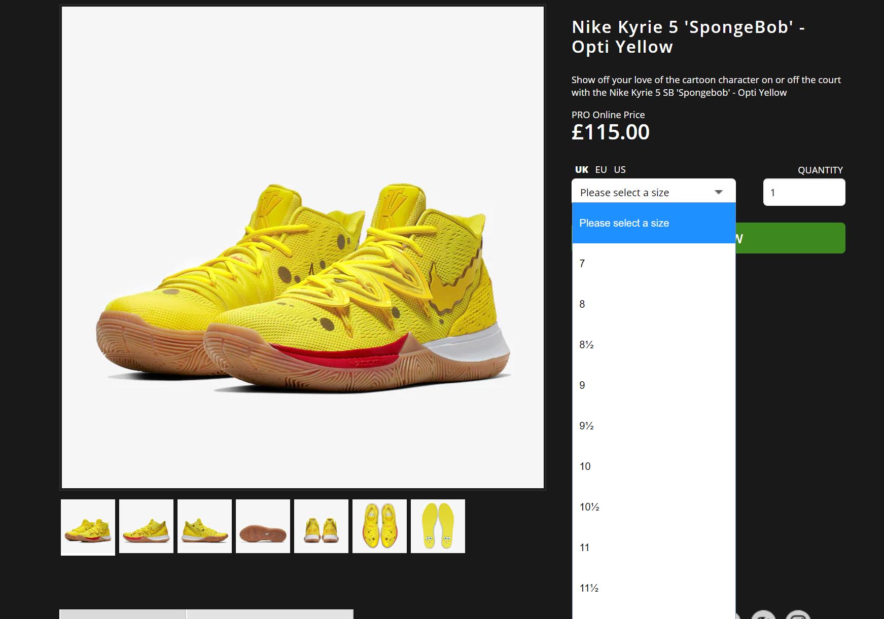 Jual Ruhutmall Sepatu Pria Nike Kyrie 5 Spongebob Pink