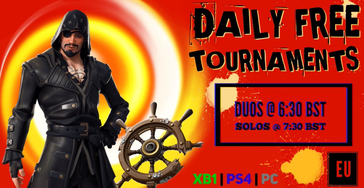 vnmTourney's tweet photo. 🔨➖ August 17 - #EU #Fortnite➖🎮
#FREETourneys | #PS4 & #XB1 & #PC
#Enjoy #EUBattleRoyale #AllPlatforms
↪️ Times in PM & BST ↩️
2v2 2nD ~ 4:30pm
1v1 2nD ~ 5:30pm
2v2 2nD ~ 6:30pm
1v1 2nD ~ 7:30pm
💙 RTs / Follows Appreciated 💜
Sign up below 🆓⏬
https://t.co/YjrZemm0ws https://t.co/hy3Ri2zJzy