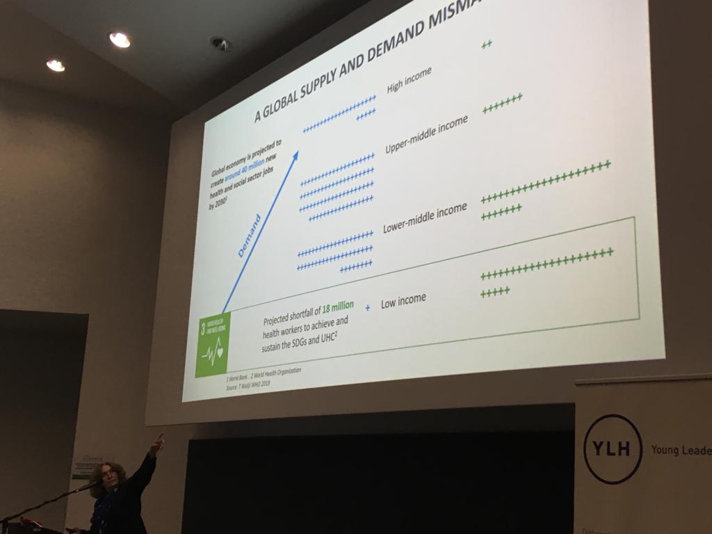 YLHBerlin's tweet photo. We have a 'total mismatch of health needs and #healthworkforce', what we need is a 'strengthening of secondary school level' - We are happy to have @annvkeeling from @womeninGH as our first keynote today at the #ylhconference2019! https://t.co/05RDr6yUOu