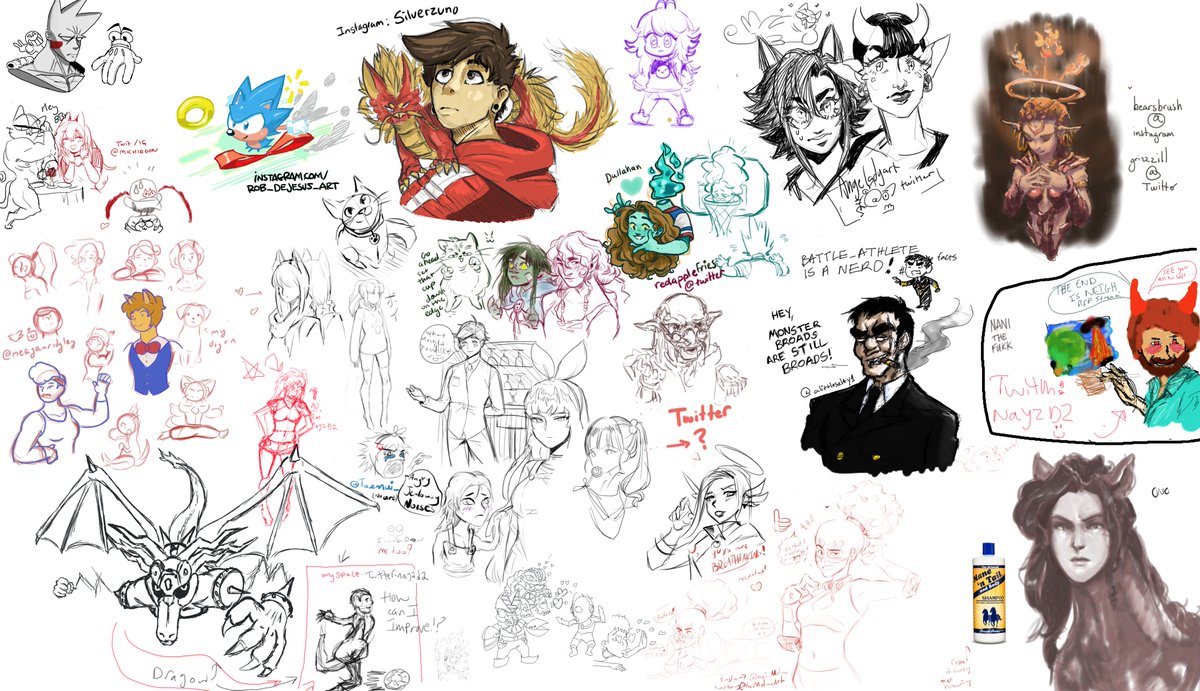 Capped off the rest of the stream with a wonderful drawpile! We had 20 artists in here at some point! Lots of fun and it could have went on all night. Cheers!

VOD here! ---> https://t.co/NpMKg0I3Z5 