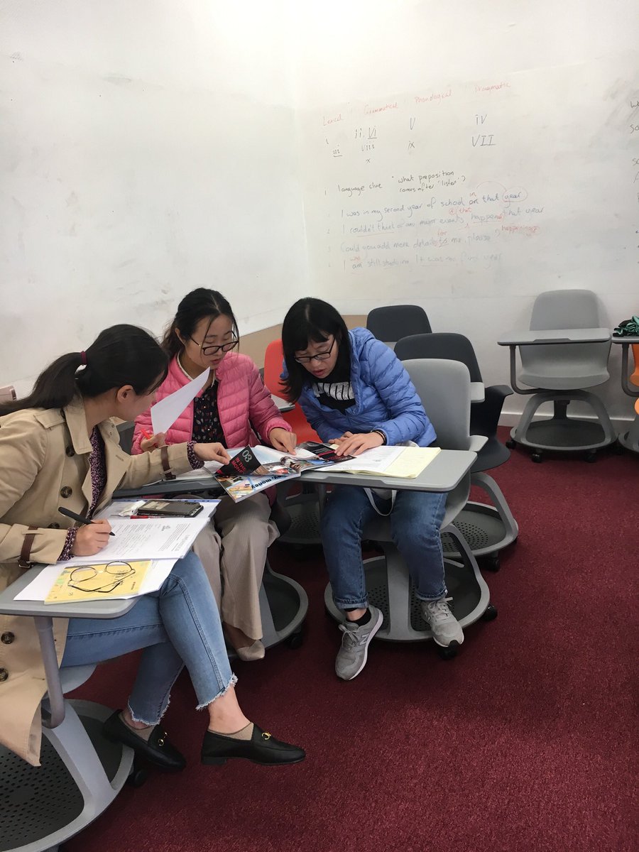 sbrowntweets's tweet photo. I’m really enjoying working with English language lecturers from Shandong University of Science and Technology #SDUST. This is us doing some critical evaluation of #ELT materials @uwslanguages1 @FernandoLSolis @drallanmd @UWSeducation @UniWestScotland https://t.co/SLnGQbRXtE