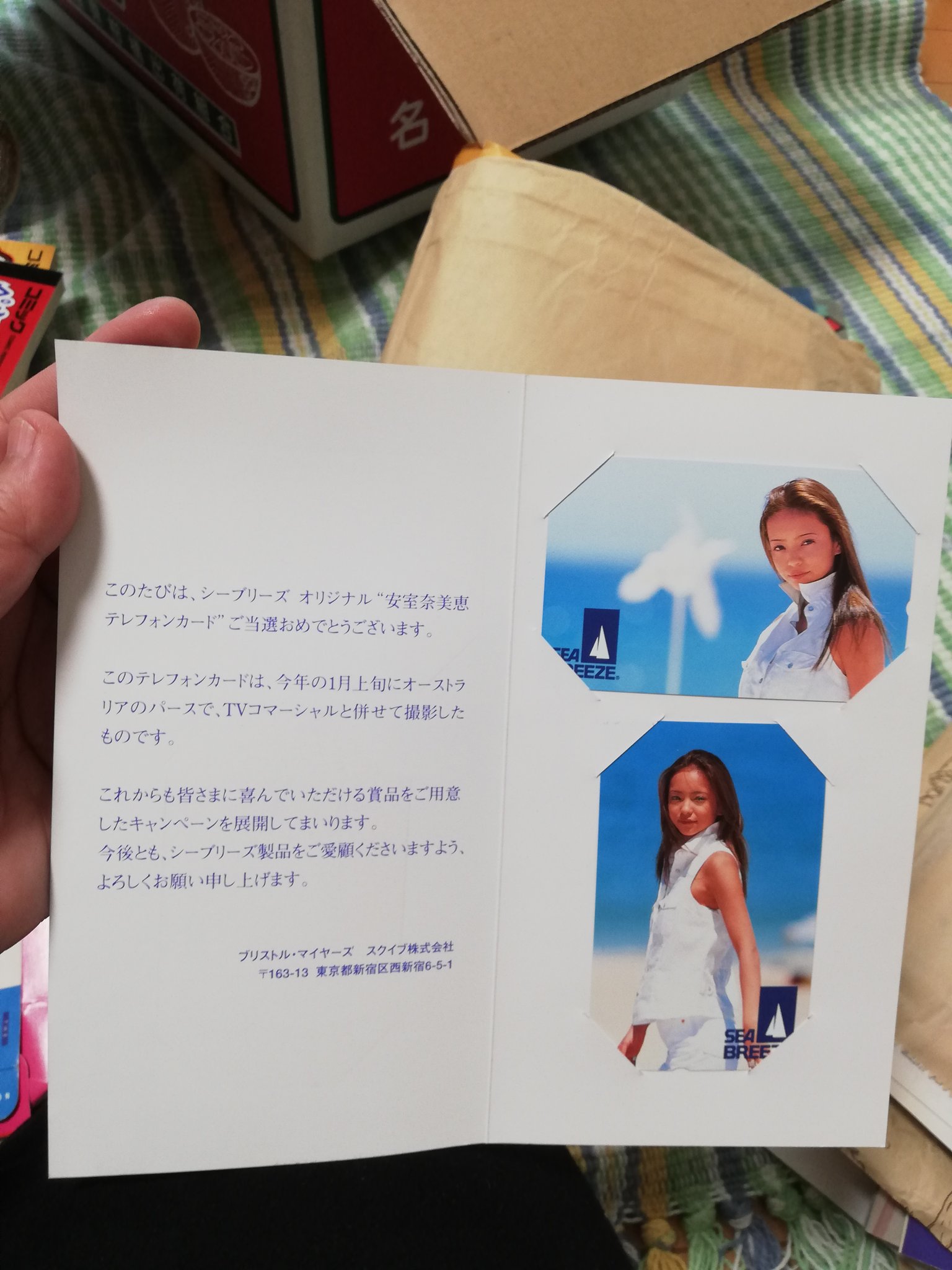 参壱丸 安室ちゃんのシーブリーズのテレカが出てきたけど姉弟揃って覚えがない 安室奈美恵 シーブリーズ