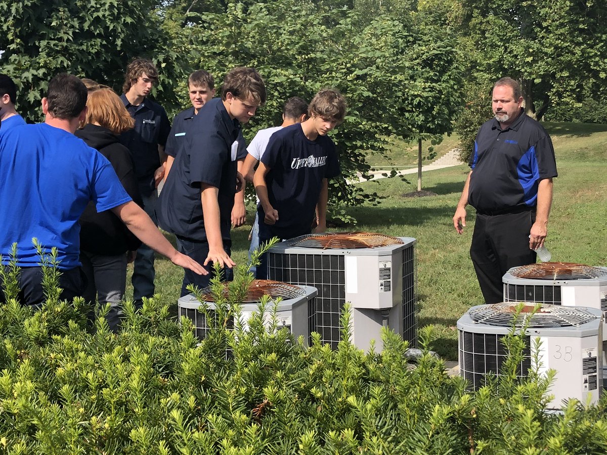 HVAC/R students from the Upper Valley Career Center got their first introduction to the science behind the refrigeration cycle today.