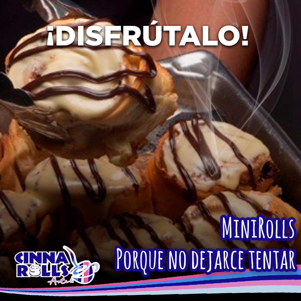 Hoy viernes dejate tentar y disfruta el divino aroma de nuestros Rolles de canela en sus diferentes presentaciones #Minirolls #MaxiRolls #dejatetentar @cinnarollsoficial