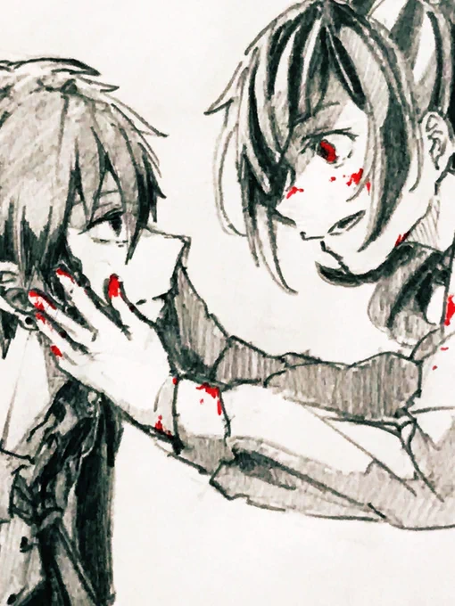 「君のせいで感情は殺されるんだ。」っていう、うちの子の楽描き 