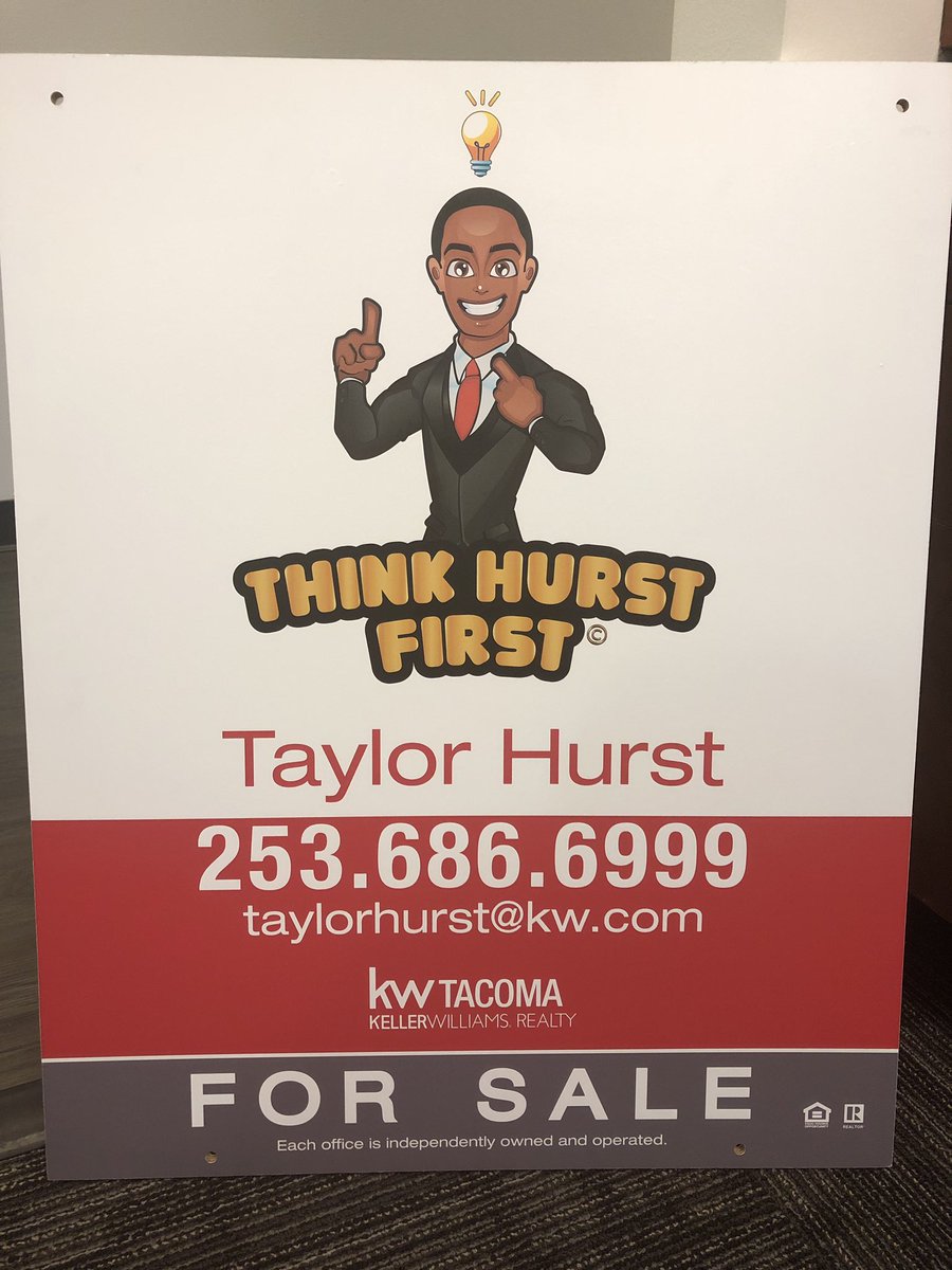 ThinkHurstFirst's tweet photo. All things real estate- #ThinkHurstFirst

Today I picked up the sign that will be hanging in front of all my listings, WITH MY OWN BRANDING ©

#entrepreneurs, I encourage and implore you not to give up, even on those difficult days, there are ☀️ days ahead 😎 https://t.co/IWf17wHNK5