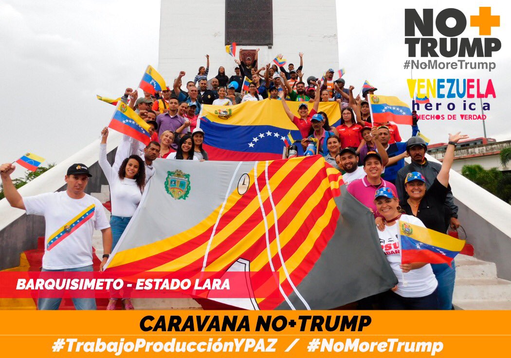 Desde el Obelisco Barquisimetano le dicen NO➕TRUMP <a href="/NicolasMaduro/">Nicolás Maduro</a> <a href="/dcabellor/">Diosdado Cabello R</a> <a href="/PartidoPSUV/">PSUV</a> <a href="/PsuvIribarrenVe/">PSUV - Municipio Iribarren/Estado Lara</a> <a href="/PsuvOrgLa00/">PsuvOrgLa00</a>  <a href="/LuisJonasReyes/">Luis Jonás Reyes</a> <a href="/VTVcanal8/">VTV CANAL 8</a> <a href="/AlcIribarren/">Alcaldía de Iribarren</a>