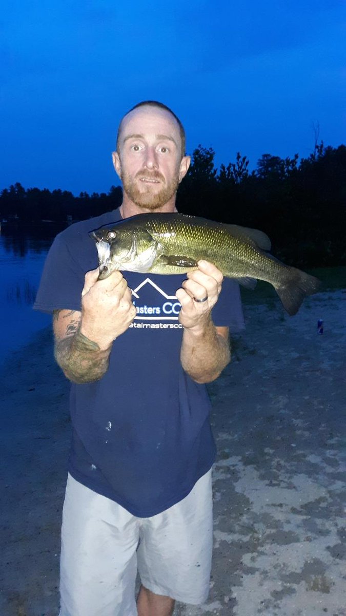 GammonChuck's tweet image. The flash got me so I look like a deer in headlights. 😯  Decent fish!