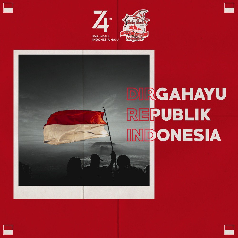 DIRGAHAYU REPUBLIK INDONESIA Ke-74 !
Kobarkan semangat untuk terus berkarya menuju Indonesia unggul 🇮🇩🎉
.
.
.
#sheilaon7 #sheilagank #sheilagankkotadaenk #dirgahayuindonesia #sdmunggulindonesiamaju #jayalahindonesiaku
