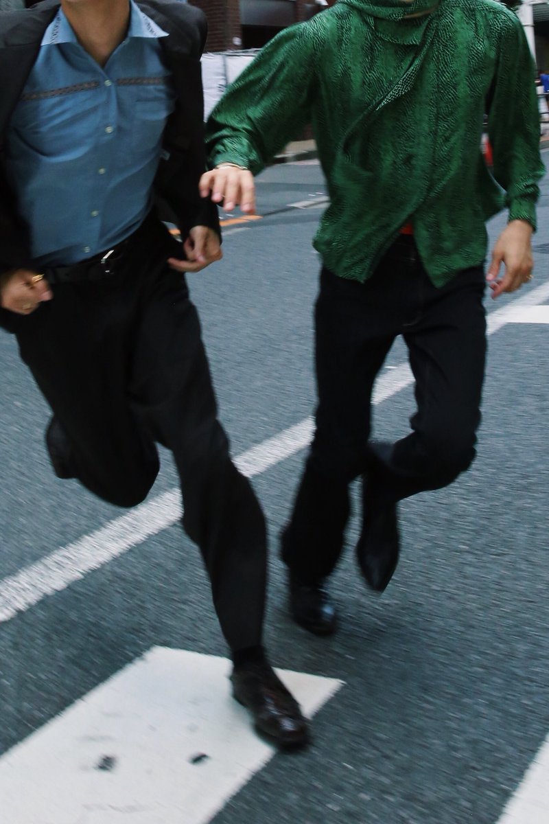 see through striped trousers