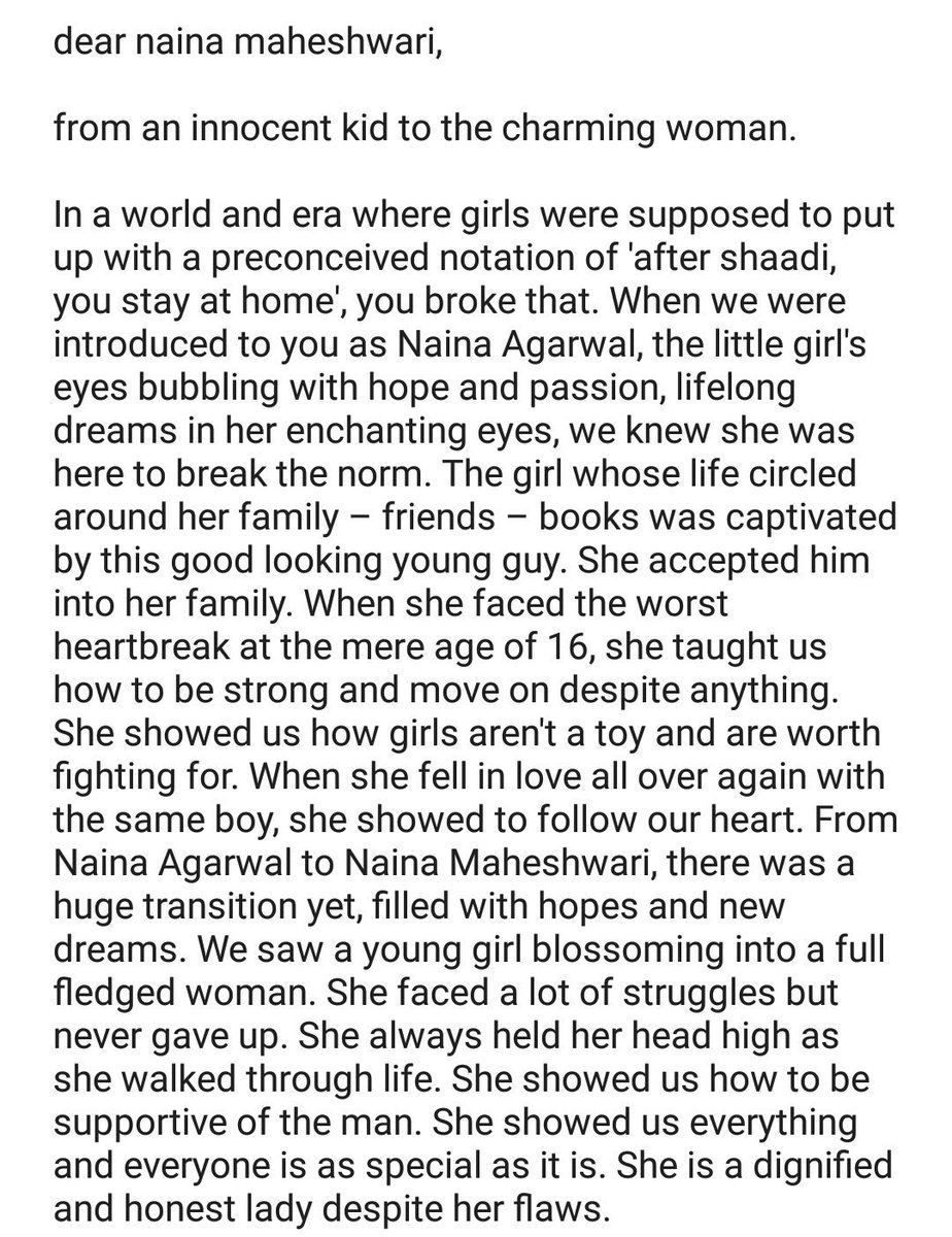 lazytoexist's tweet photo. dear naina maheshwari [ @Ashisinghh ]

#YehUnDinonKiBaatHai https://t.co/uU34BcgfSB