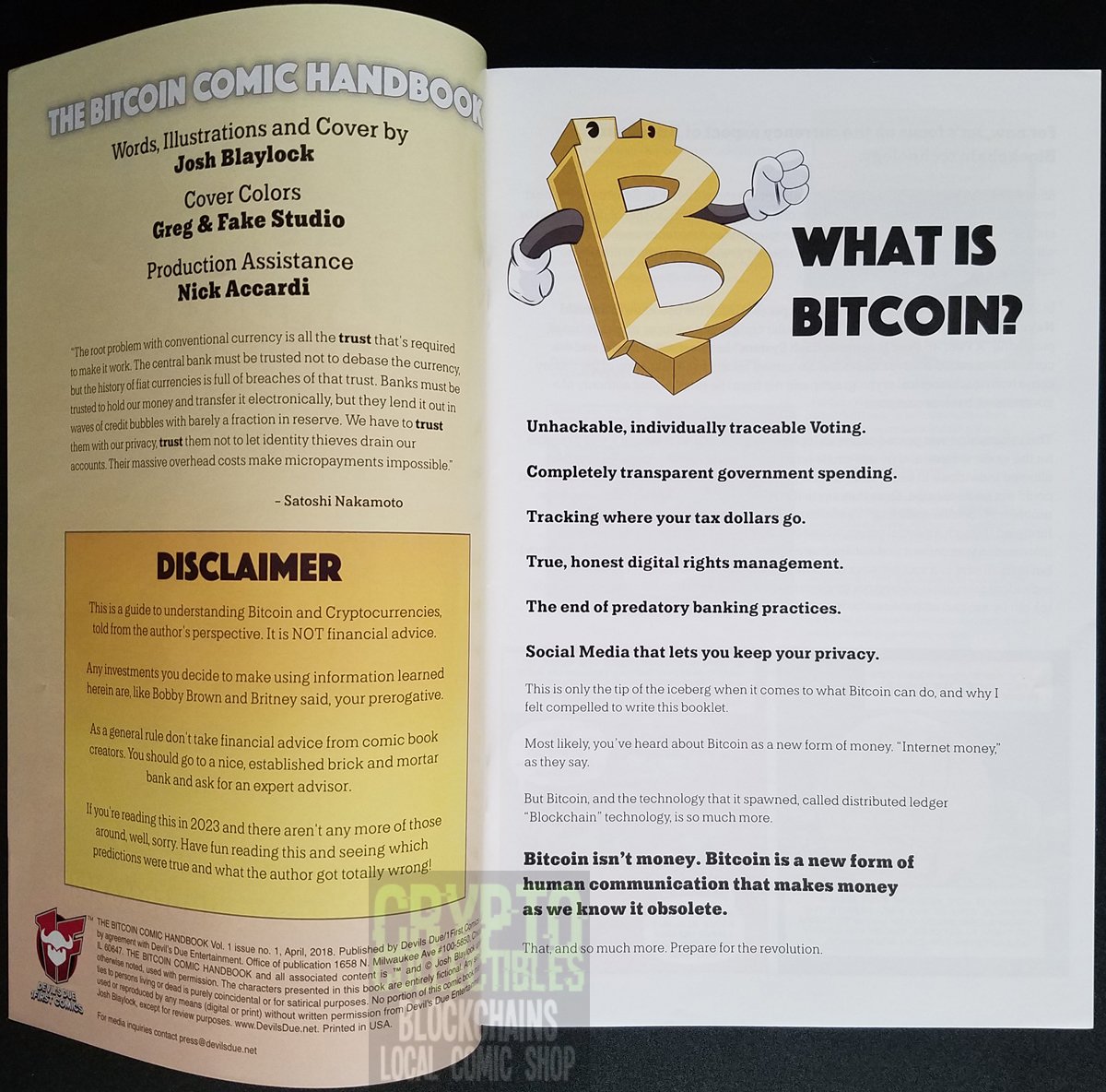 cryptolectibles's tweet photo. The Bitcoin Comic Handbook #1 by @JoshBlaylock
https://t.co/4U0ymlKzI0
#DevilsDue #DevilsDuePublishing #Bitcoin #CryptoCurrencies #CryptoCurrency #OpenBazaar #Haven #HavenApp #HavenPrivacy #Steemit #ComicBooks #Preview #Comics https://t.co/yhGBY4RQwM