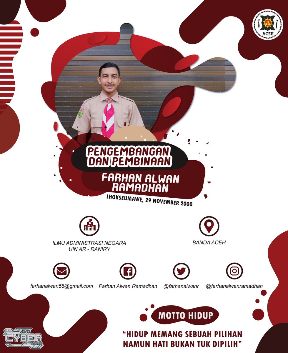 Yuk kita kenalan lagi sama kakak terkece, terkeren, terhits. Yup perkenalkan namanya kak Farhan Alwan Ramadhan, sering di panggil kak Alwan. Kakak ini juga ahli dalam editing hihii apa lagi mengedit hubungan untuk jadi lebih baik hehehe.
#dkdaceh