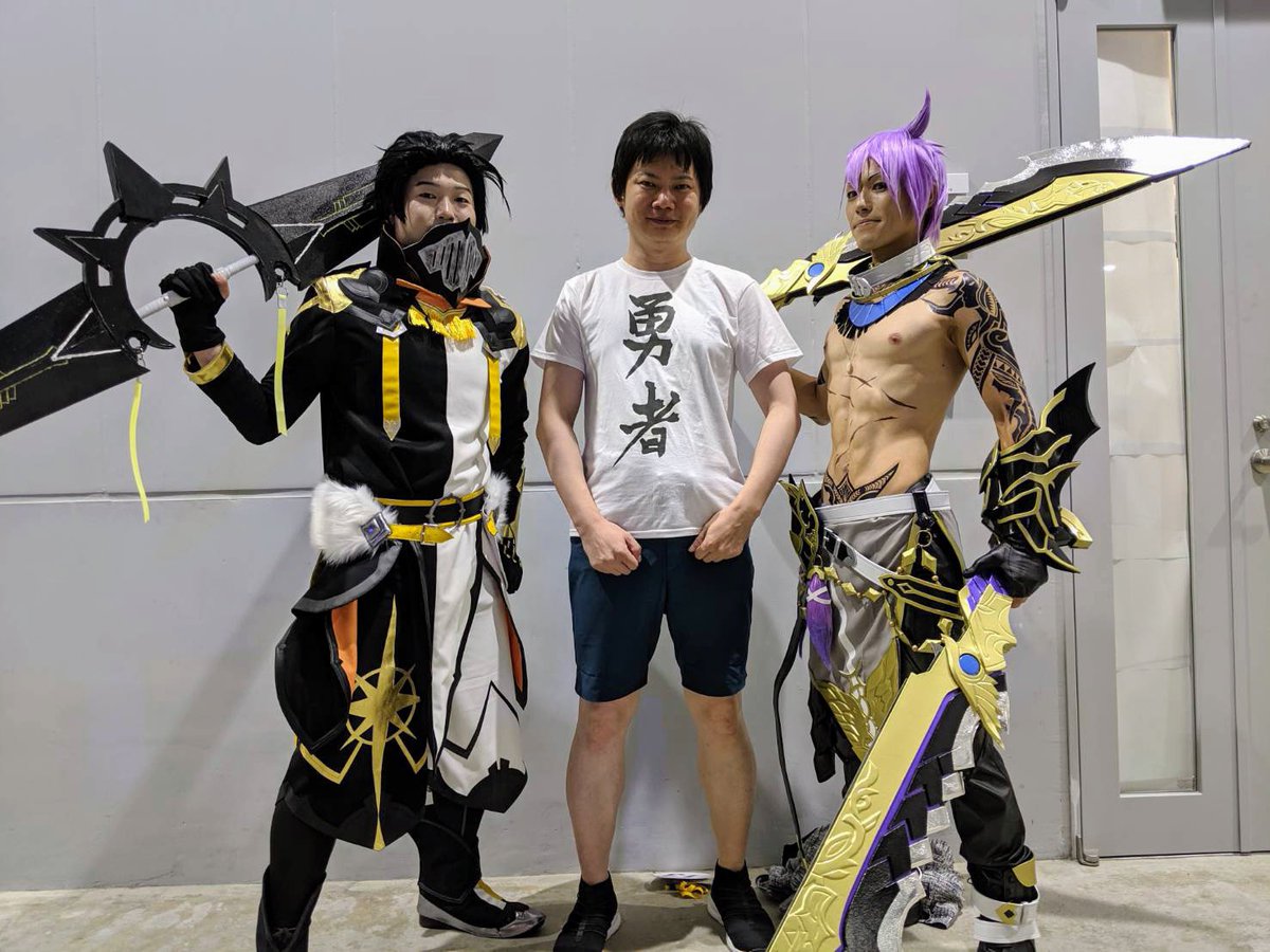 イドラ ファンタシースターサーガ 公式 على تويتر 本日のps感謝祭にて ハイクオリティなイドラコスプレを披露して頂いたユリィ ろーたすさん とジャスパー Zonさん と勇者陳dです イドラ Pso2 コスプレ