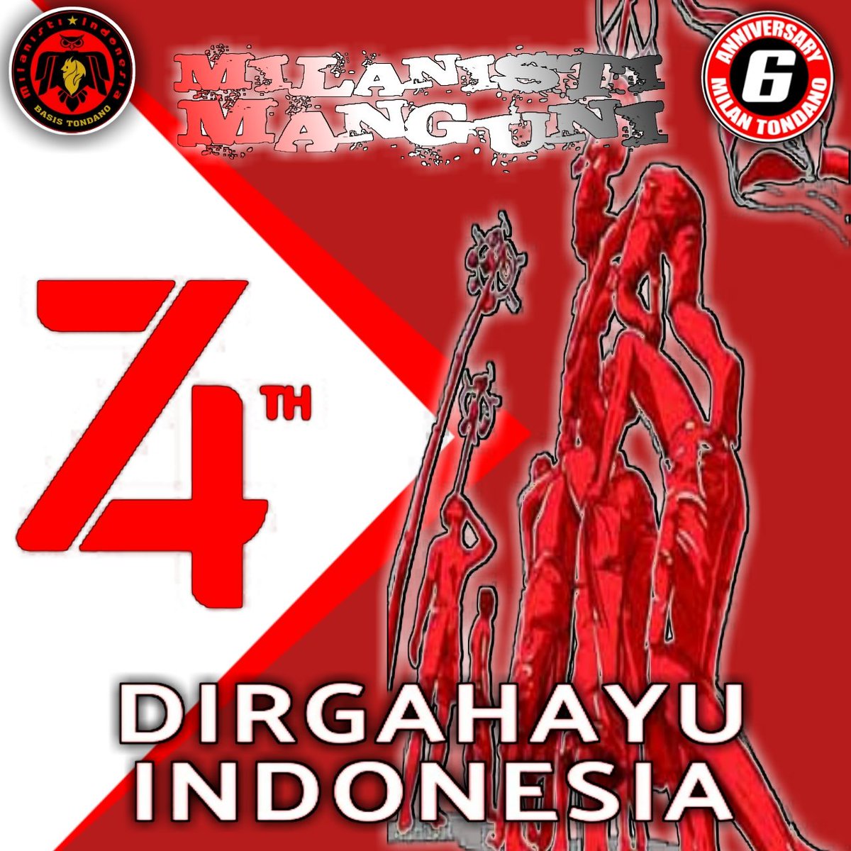 Indonesia tanah air beta
Pusaka abadi nan jaya
Indonesia sejak dulu kala
Tetap di puja-puja bangsa

Di sana tempat lahir beta
Dibuai dibesarkan bunda
Tempat berlindung di hari tua
Tempat akhir menutup mata

<a href="/MIsezManado/">Milanisti Manado</a> <a href="/MilanistiOrId/">Milanisti Indonesia</a> <a href="/acmilan/">AC Milan</a>