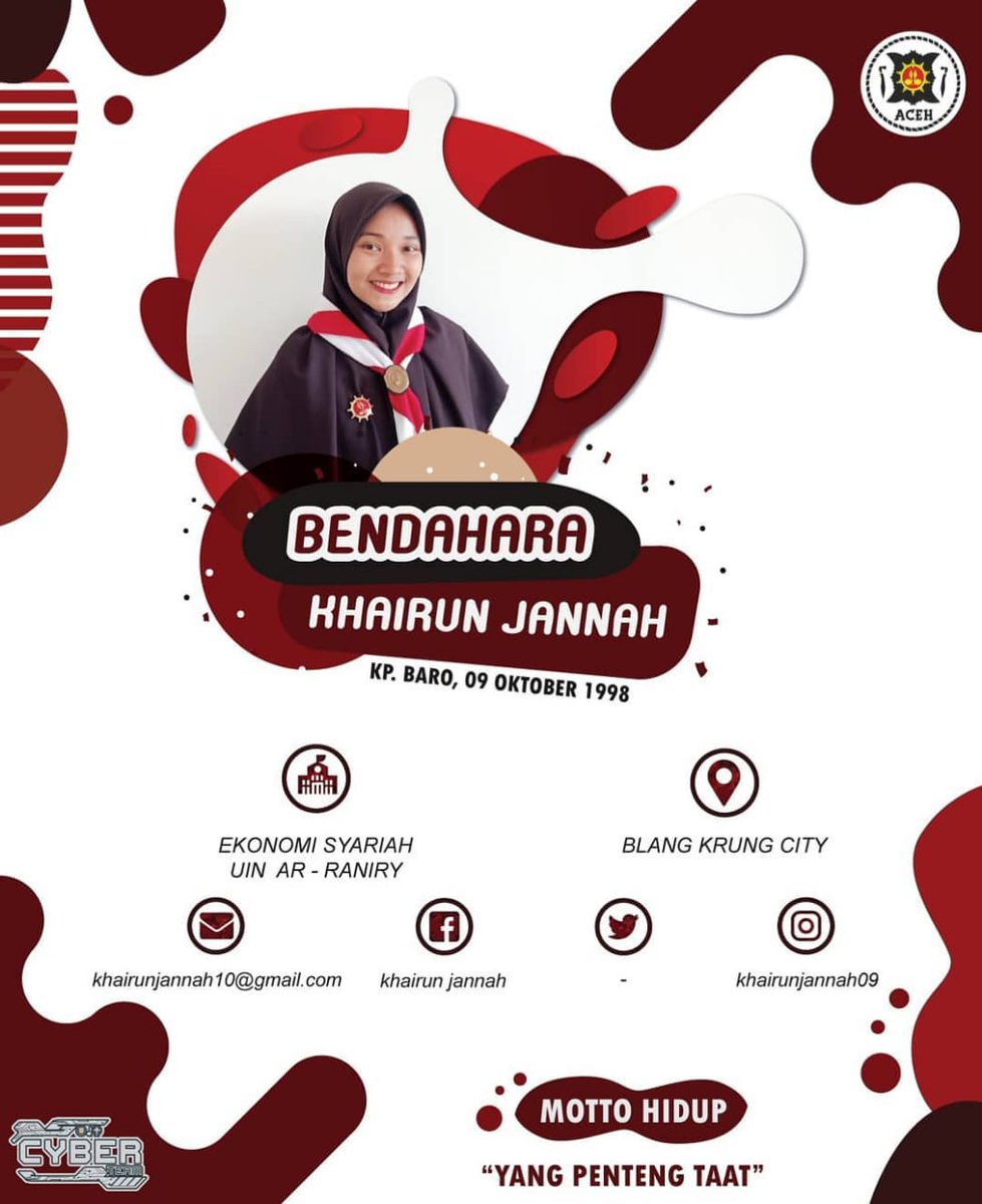 kak Khairun Jannah. Biasa dipanggil kak Jannah kalo gak bisa B.Arab boleh juga panggil kak Surga.Tahukah kalian, kakak Ini adalah orang terkaya tapi enggak pernah sombong di DKD Aceh. Iya, kak Jannah adalah buk Bendahara nya #dkdaceh