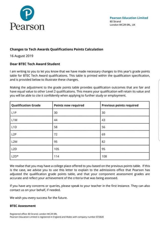 Mr_Brookman's tweet image. I have just seen an email from @PearsonEdexcel saying that grade boundaries have changed for the BTEC Tech Awards for this years Y11 cohort.

My feelings are this is unfair to students who worked towards the original boundaries.

...

#edutwitter