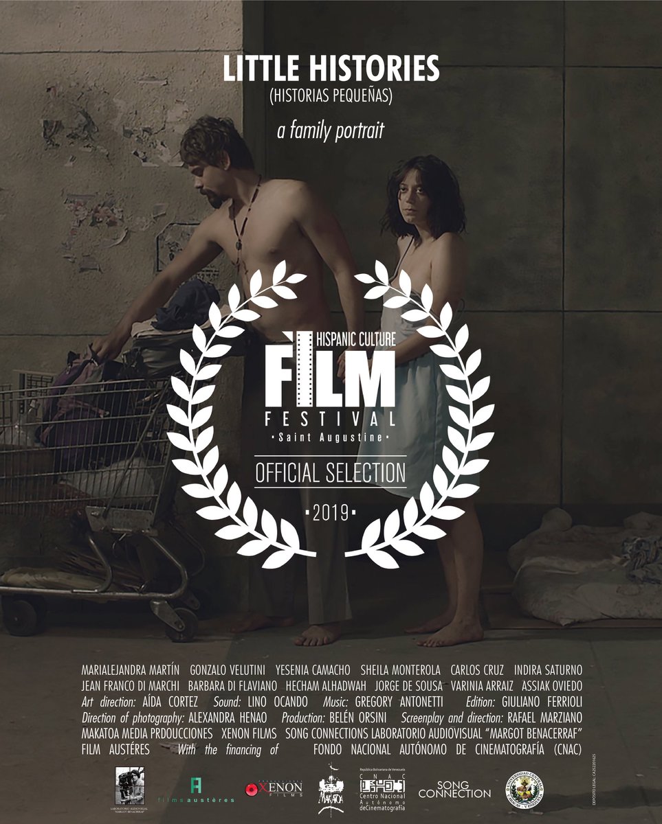 Sumamos una nueva Selección Oficial internacional, esta vez  <a href="/HistoriasPequen/">HistoriasPequeñasFilm</a> de <a href="/rafaelmarziano/">Rafael Marziano</a> ha sido admitida en el 2nd Hispanic Culture Film Festival, que tendrá lugar del 3 al 6 de octubre en la ciudad de Saint Augustine, EEUU. Un abrazo a todo el equipo!