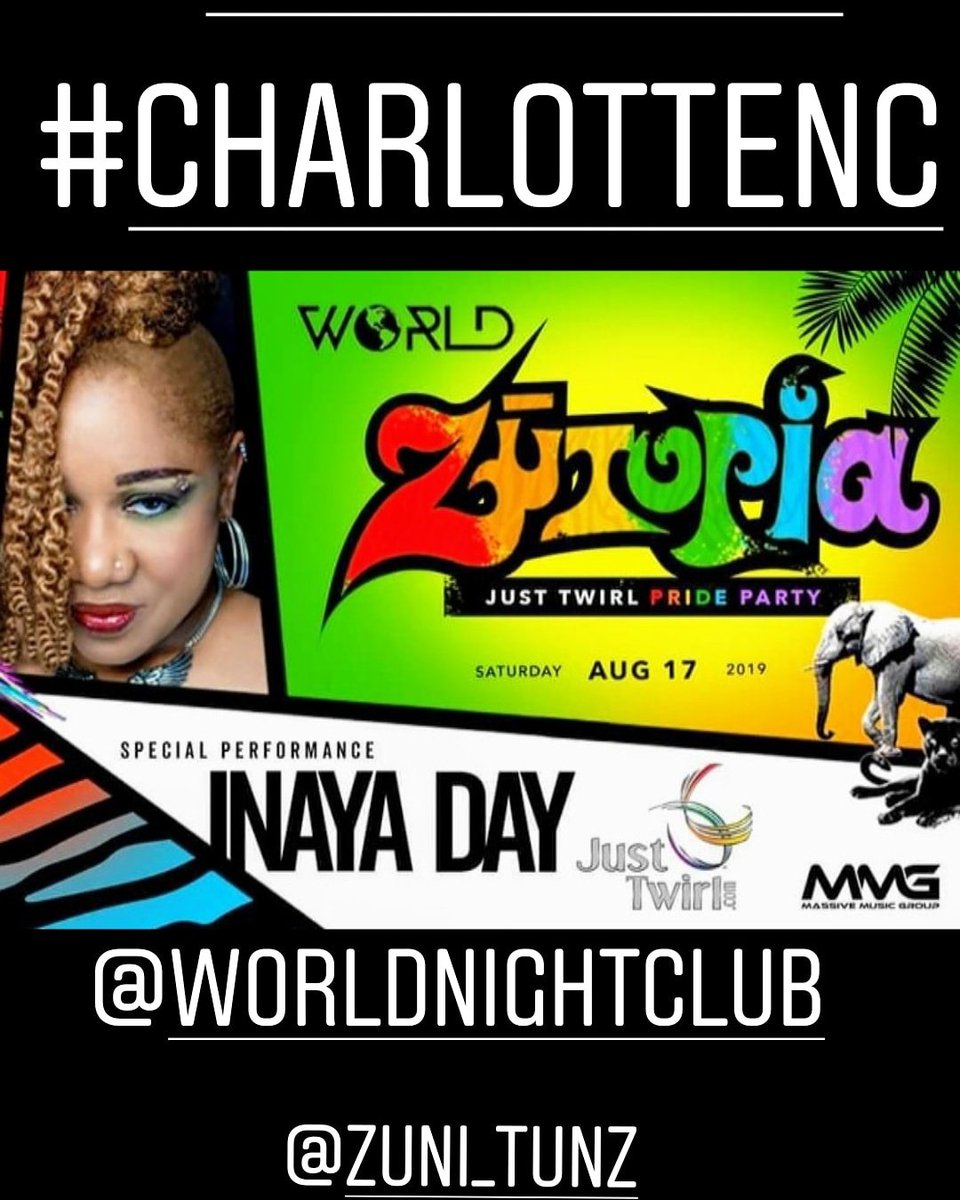 INAYADAY's tweet photo. #charlottenc I'm coming to see ya #tomorrownight at @worldnightclub for #zutopia with @zuni_tunz
Come take a selfie with Me! Holla! https://t.co/RZfq0GK2gy